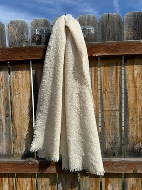 Cozy Cream Bouclé Throw Blanket